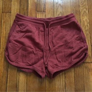 J. Crew sweat short - washed brick red (matching sweater avail)